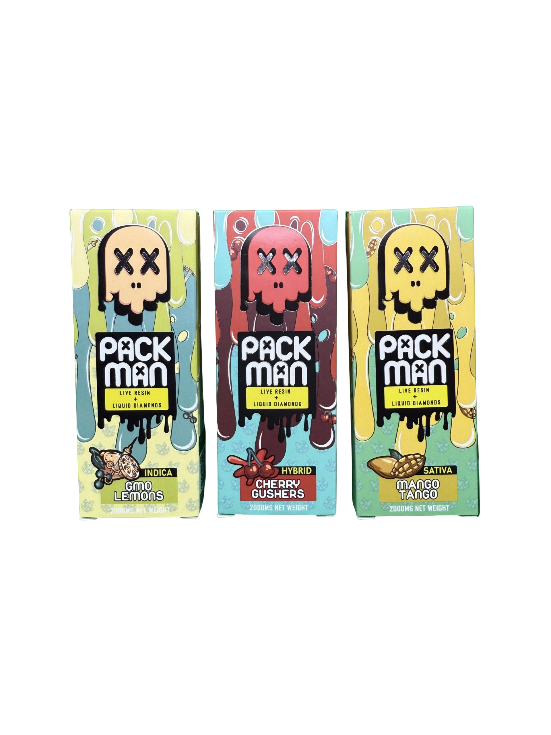 Pack Man Live Resin + Liquid Diamonds 2G Disposables