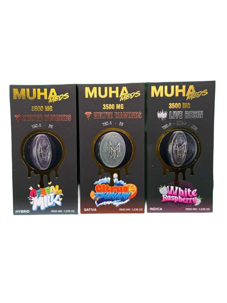 Muha Meds Live Resin X Melted Diamonds 3.5G Disposables